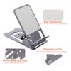 ULDIGI 1pc Foldable Aluminum Alloy Phone Stand Desktop Holder for Tablets and Smartphones and Stylish Design for Easy Video Watching and Hands Use Silver view 2