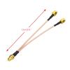Gnbzxce RG316 Cable Y Type Splitters Combiner SMA Female to Double SMA Male 1 to 2 Female for 3G Routers Networking Card view 3