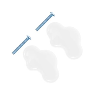 FAVOMOTO 1set Cartoon Cloud Shaped Ceramic Drawer Pull Handles Single Knobs for Dressers Cabinets and Wardrobes