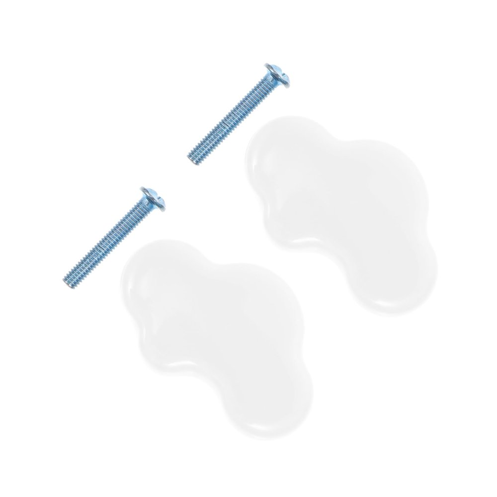 FAVOMOTO 1set Cartoon Cloud Shaped Ceramic Drawer Pull Handles Single Knobs for Dressers Cabinets and Wardrobes