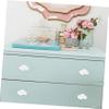 FAVOMOTO 1set Cartoon Cloud Shaped Ceramic Drawer Pull Handles Single Knobs for Dressers Cabinets and Wardrobes view 3