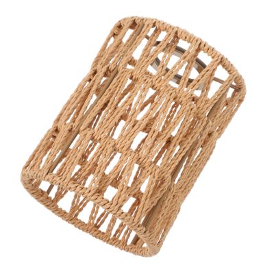 WHAMVOX Paper Rope Woven Lampshade Rustic Ceiling Lamp Cover for Handmade Light Cover for Home Hotel Cafe and Restaurant Safe Lightweight and Wear-resistant Design