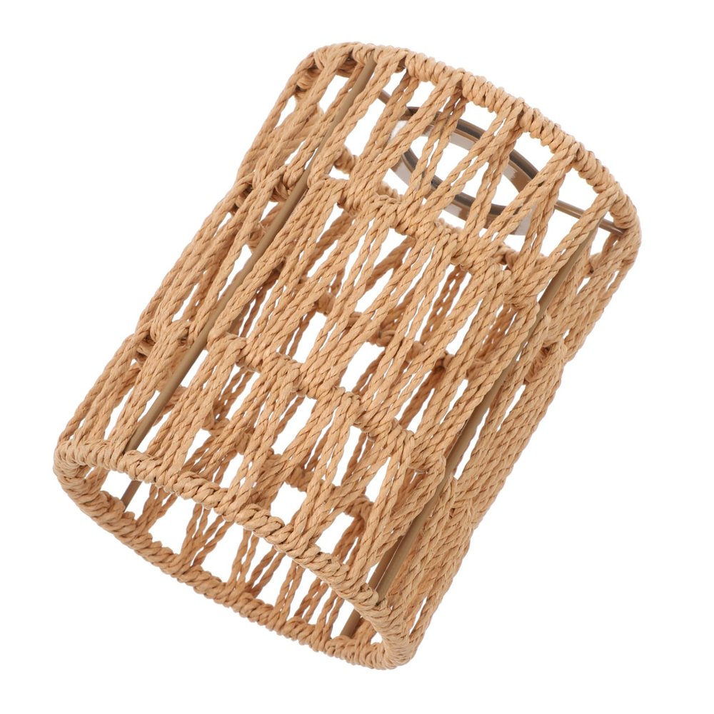 WHAMVOX Paper Rope Woven Lampshade Rustic Ceiling Lamp Cover for Handmade Light Cover for Home Hotel Cafe and Restaurant Safe Lightweight and Wear-resistant Design