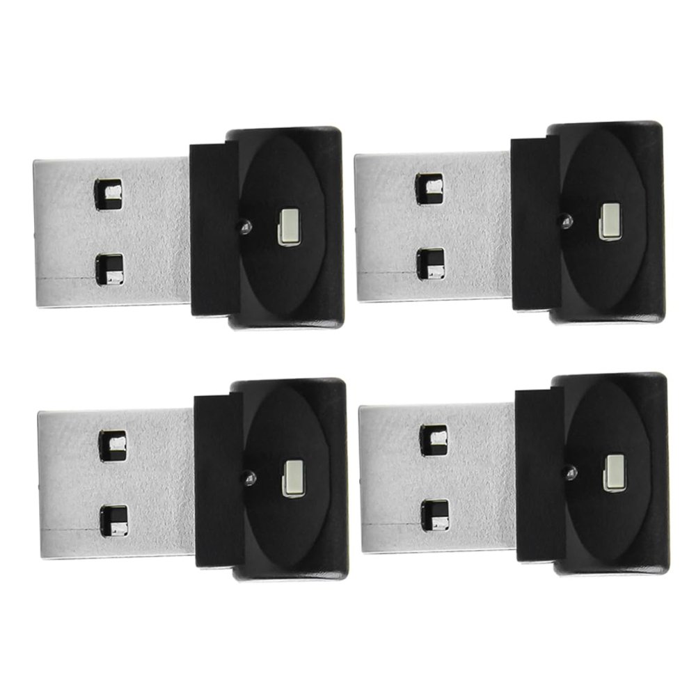 PLAFOPE 4pcs Mini Usb Car Interior Light Creative Usb Ambient Lamp with Gradient Color Design for Laptop and Vehicles