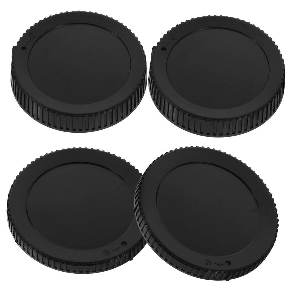 OSALADI 1set Camera Lens Cap Front and Rear Protective Covers for Single Lens Easy to Install for Your Camera Lenses