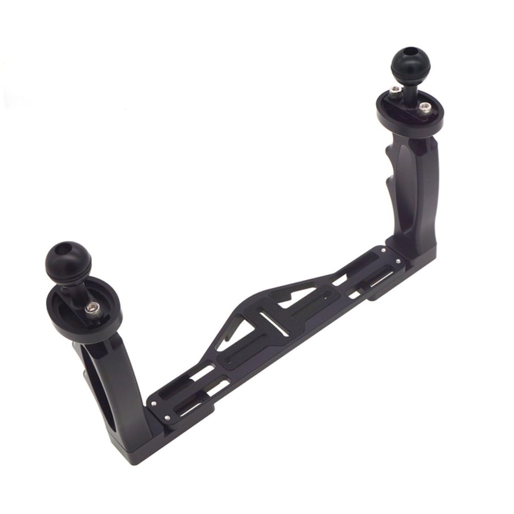 HOMSFOU Underwater Camera Tray Stabilizer Rig Dual Mount Lightweight and Sturdy Support for Diving Photography Compatible with Housings and Video Lights Black