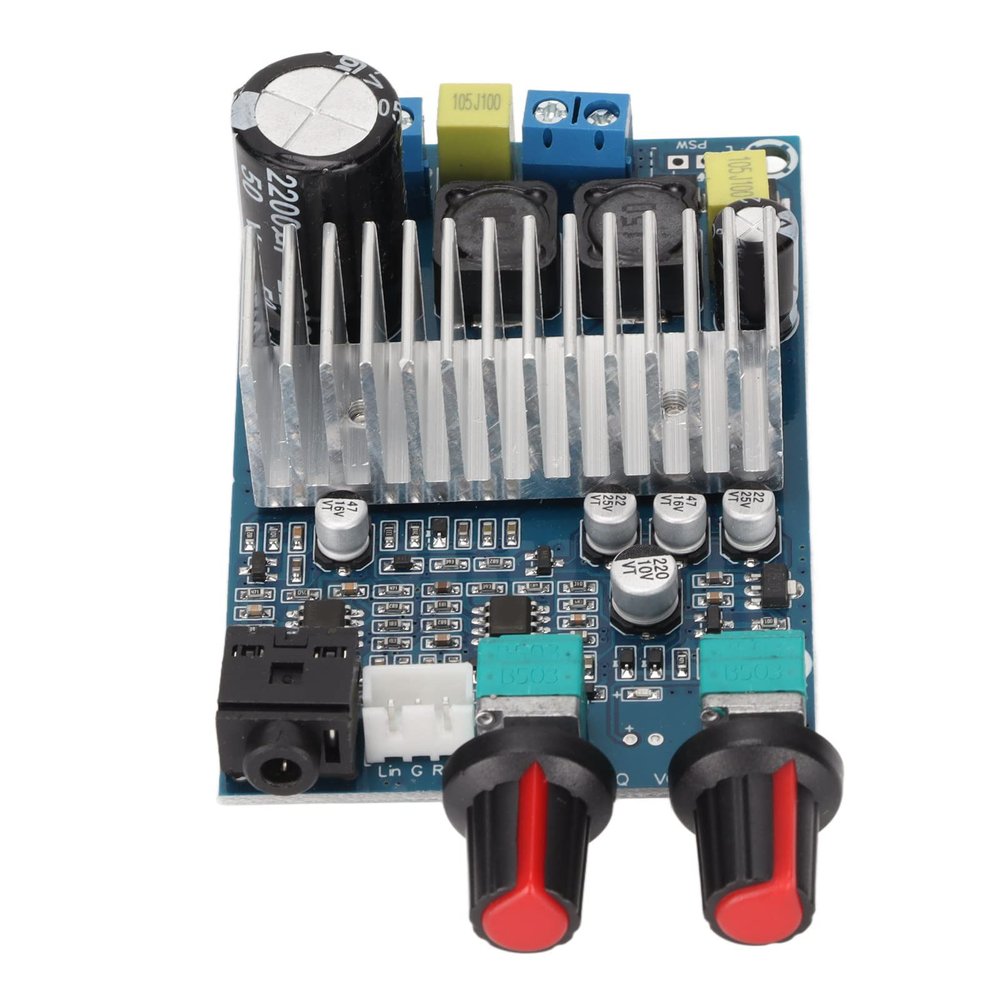 100W Digital Amplifier Board Module, Multi Functional amp Board with Professional TI TPA3116D2 chip, Efficient 12-24V Sound amp for DIY SpeakeSwitch Power Adapter, Stable