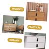 Yardenfun 5pcs Black Cabinet Knob Handles Dresser Handles Cabinet Door Knobs for Drawers Leather Pulls for Dresser view 2