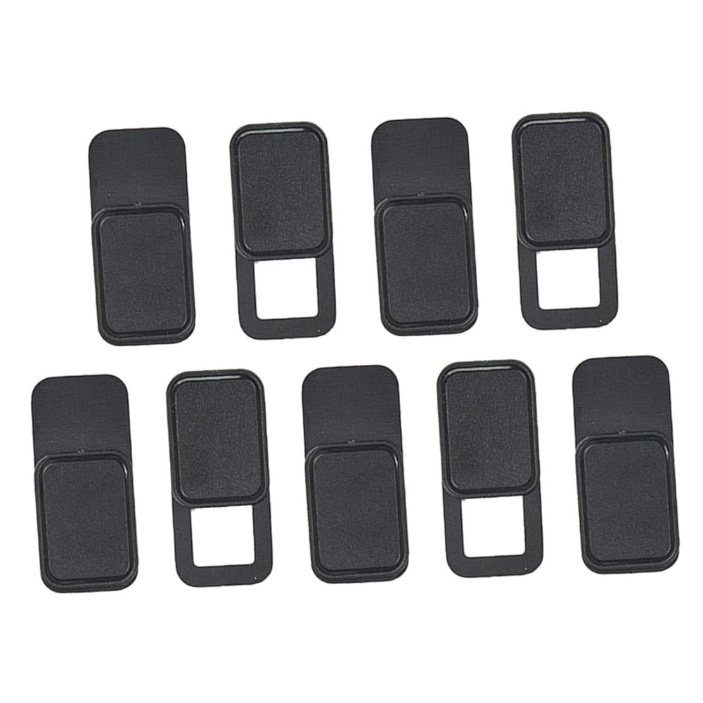 CAXUSD 9pcs Metal Webcam Cover for Privacy Oval Shutter for Laptop Tablet Smartphone Easy to Use Prevents Access Black