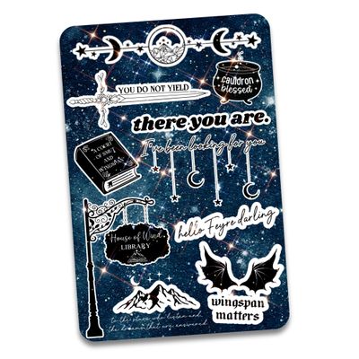 Clear Back Cover Sticker Insert for Kindle | Sjm Stickers | Kindle Insert for Clear Case | Booktok Bookish Kindle Decor | Romantasy Fantasy Book Gifts for Women (Kindle Paperwhite 11th Generation)