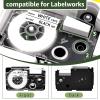 GREENCYCLE 100PK Compatible for XR-9WE XR-9WE2S AR-9WE 9mm 3/8" Black on White Label Maker Tape for KL-120 KL-60 KL-100 KL-750B KL-750 KL-7200 Label Printer view 2