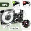 GREENCYCLE 100PK Compatible for XR-9WE XR-9WE2S AR-9WE 9mm 3/8" Black on White Label Maker Tape for KL-120 KL-60 KL-100 KL-750B KL-750 KL-7200 Label Printer view 4