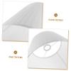 MERRYHAPY E27 Semicircular Fabric Lampshade Pleated White Linen Shade for Floor Lamp view 2