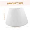 MERRYHAPY E27 Semicircular Fabric Lampshade Pleated White Linen Shade for Floor Lamp view 4