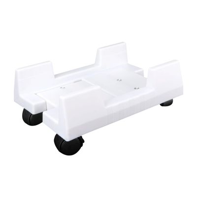Tofficu Movable Computer Host Rack Pulley Bracket Removable Holder for Easy Installation Design and Stable Structure White