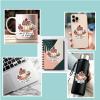 (3Pcs) Drink Tea Read Books Be Happy Stickers Read Books Sticker Reading Decal Waterproof Vinyl Stickers Adult for Laptop Kindle Car Tumbler Water Bottle Mug Phone Notebook Helmet - Size 3x2,8 view 3