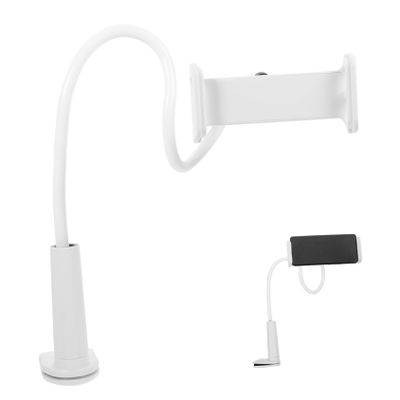 BEBEMOKO Flexible Mobile Phone Tablet Holder Overhead Stand for Desk Car Running Adjustment Metal Base Clamp Non-Slip for Video Recording Streaming