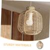 NULYLU Rustic Ceiling Light Farmhouse Chandelier Woven Lampshade Pendant Lamp Shade Replacement for Kitchen Dining view 2