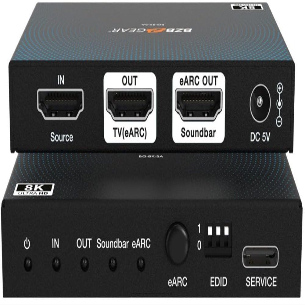8K60 HDMI 2.1 eARC Audio to Soundbar Converter/Adapter