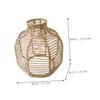 BCOATH Handmade Woven Lampshade Rustic Ceiling Lamp Shades Farmhouse Decor Pendant Light view 3