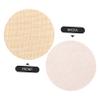 ANDRESLAD 2pcs Round Lamp Shade Diffusers Eye Protection Light Barrier for Pendant Lights Fireproof and High-temperature Resistant Soft for Home Decor Diameter Beige view 4