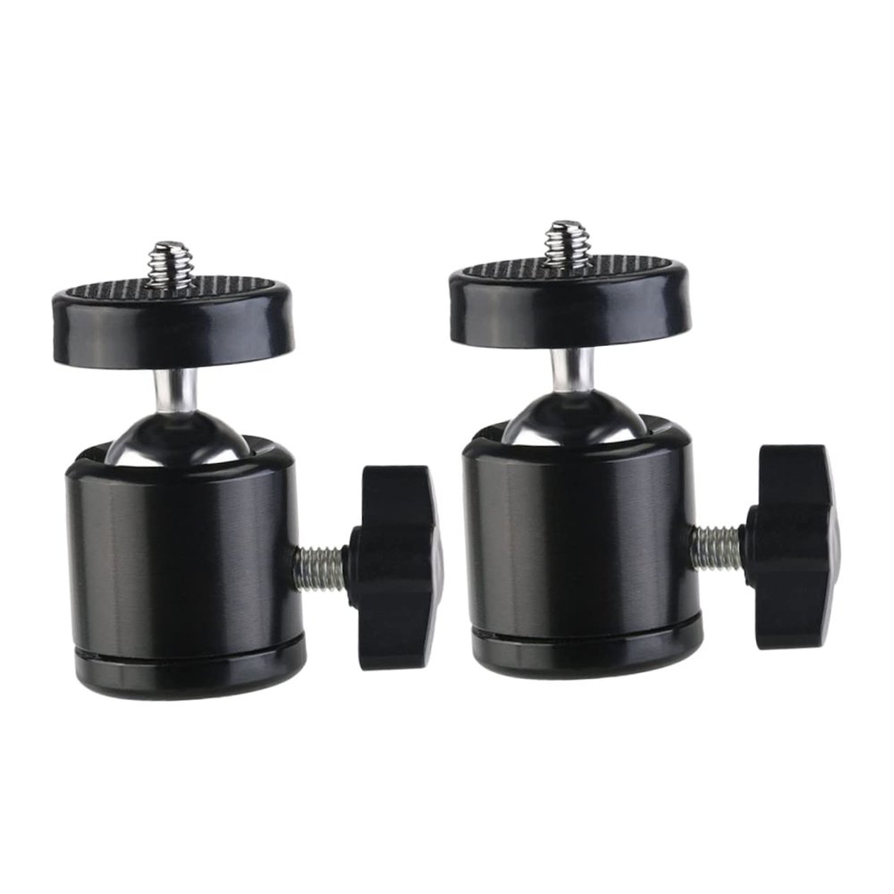 BIUDECO Machined Metal Tripod Mount Adapter 360 Rotatable Ball Head for Camera Phone Holder Replacement for Broken Tripod Parts