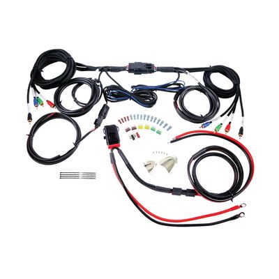 Diamond Audio MSHR4  4-Ch Audio Wiring Kit, Made for Harley Davidson Motorcycles, 8-Gauge Power and Ground Connections, Motorcycle-Specific Design