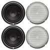 Rockford Fosgate 2 P2D4-12 12 600 Watt DVC Subwoofers and 2 P2P3G-12 12 Stamped Mesh Grille Insert view 1