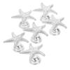 QUMIIRITY 6pcs Sea Star Shaped Zinc Alloy Cabinet Handles for Modern Kitchen and Bedroom Elegant Drawer Pulls for Cabinets and Dressers Stylish Decorative Knobs view 1