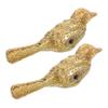 QUMIIRITY 2pcs Bird Cabinet Knobs Gold Decorative Handles for Unique Bird-Shaped Design Easy Installation for Dresser and Kitchen Furniture Zinc Alloy Pulls view 1