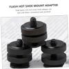 jojofuny 4pcs Aluminum Alloy Cold Shoe Adapter for Tripod Mount Flash Holder with Screw Compatible with DSLR Cameras and Accessories view 2