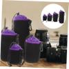 MOLUCKFU 4pcs Camera Lens Bag Dslr Case Drawstring Lens Protector Pouch for Outdoor Travel and Photography view 3