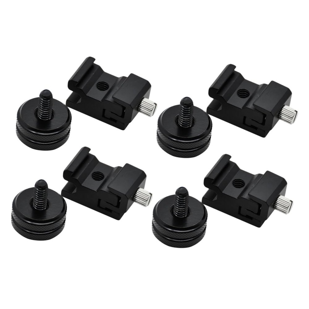 jojofuny 8pcs Cold Shoe Mount Screw Set for DSLR Camera Rig Tripod Adapter Cold Shoe Frame