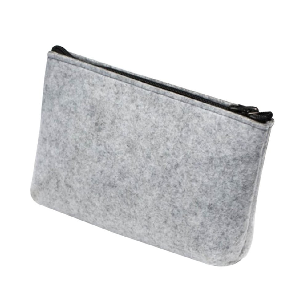 AOKWAWALIY Elegant Felt Bag for Electronics Cable Charger Storage Bag Travel Pouch Internal for Easy Access