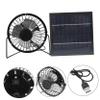 ANDRESLAD 1set Solar Panel Fan for Pets Lightweight Easy to Install for Greenhouses and Camping Solar Powered Cooling for Dogs and Cats view 2