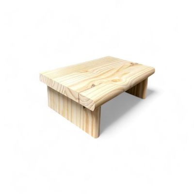CIDS Monitor Stand Pine 1" Unfinished 24 x 11.25 x 4.88 TV Wood Shelf Riser Bed Stool Assembled Made in USA New