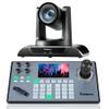 Tenveo PTZ Camera and Controller - 20X AI Humanoid & Face Auto-Tracking PTZ Camera with HDMI/USB3.0/LAN(PoE) and NDI PTZ Controller Joystick Keyboard Bundle for Church Worship Service Live Streaming view 1