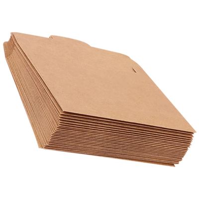 MERRYHAPY 50pcs Kraft Paper Cd Bags Brown Paper Cd Envelopes Handles Bulk Shipping Packaging