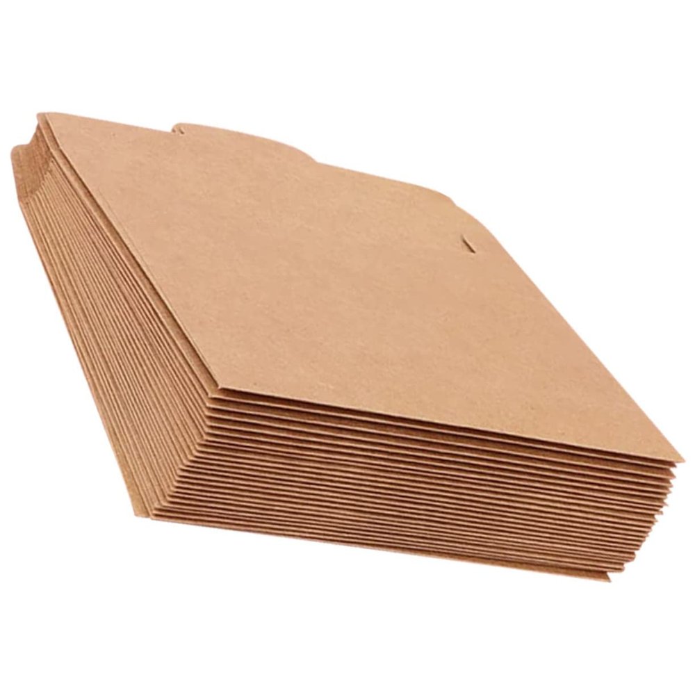 MERRYHAPY 50pcs Kraft Paper Cd Bags Brown Paper Cd Envelopes Handles Bulk Shipping Packaging
