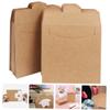 MERRYHAPY 50pcs Kraft Paper Cd Bags Brown Paper Cd Envelopes Handles Bulk Shipping Packaging view 4