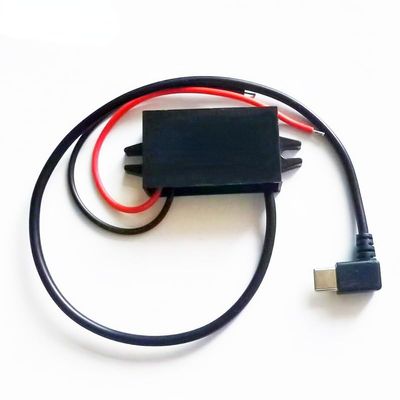 YCWHRCXKUZ Type-C 48V 36V 24V 12V to 5V USB C DC Converter Step Down Power 12 Volt to 5 Volt DC Buck Car Charger USBC Connector(90 Degree Type C USB,DC 36V 48V (11-60V))