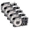 GREENCYCLE 5PK Compatible for XR-18WE XR-18WE2S AR-18WE 18mm 3/4" EZ Black on White Label Maker Tape for KL-750 KL-780 KL-7000 KL-7200 KL-120 KL-820 Label Printer view 1