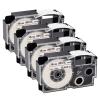 GREENCYCLE 4PK Compatible for XR-18WE XR-18WE2S AR-18WE 18mm 3/4" EZ Black on White Label Maker Tape for KL-2000 KL-7000 KL-7200 KL-8100 Label Printer view 1