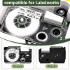 GREENCYCLE 4PK Compatible for XR-18WE XR-18WE2S AR-18WE 18mm 3/4" EZ Black on White Label Maker Tape for KL-2000 KL-7000 KL-7200 KL-8100 Label Printer view 2