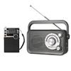 Wenpzeray Y-706 Portable Pocket Radio AM FM SW Band ReceiverBlack and D218 Retro Portable AM FM SW Radio Great Sound BT Speaker Radio (Grey) view 1