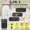 Wenpzeray Y-706 Portable Pocket Radio AM FM SW Band ReceiverBlack and D218 Retro Portable AM FM SW Radio Great Sound BT Speaker Radio (Grey) view 2