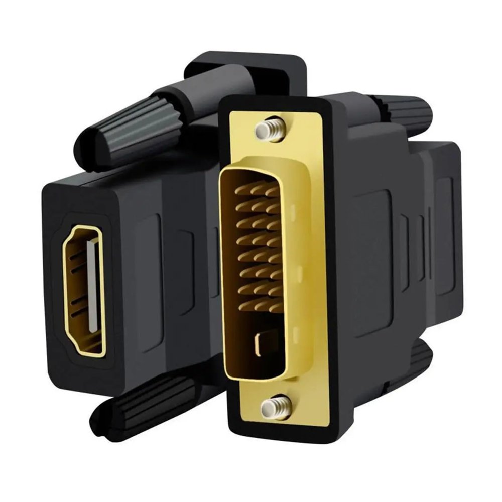 ACGTUY DVI to HDMI Adapter Bi-Directional DVI D 24+1 Male to HDMI Female Cable Connector Converter Compatible with The Projector HDMI to DV