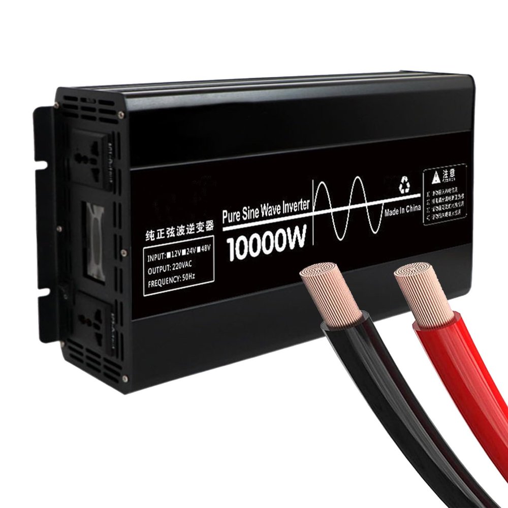 Eastnmythet Pure Sine Wave Power Inverter 10000W, Home Car Truck RV Boat Camping Inverter, DC to AC Voltage Converters with Dual Sockets,10000W 24V