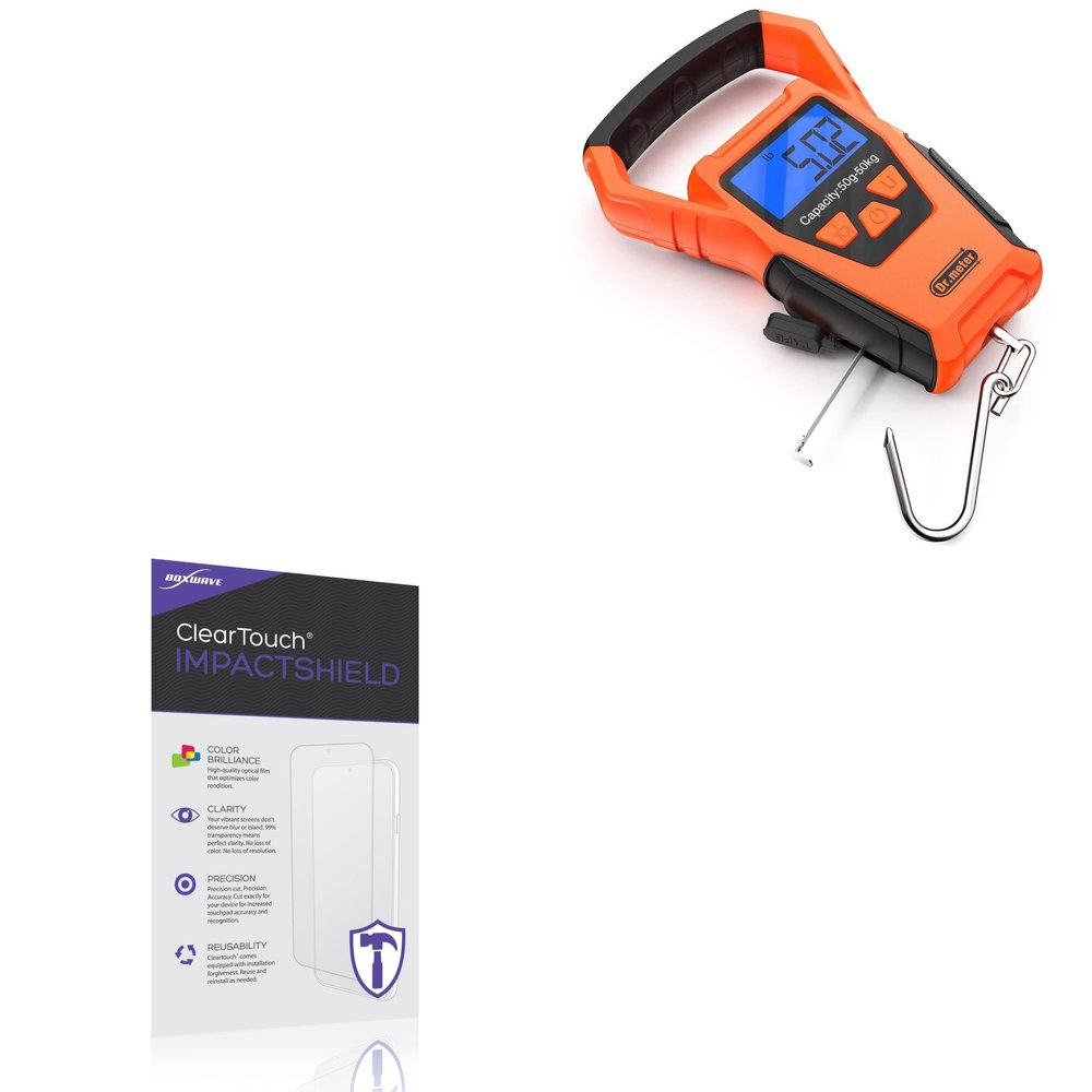 BoxWave Screen Protector Compatible with Dr.Meter Waterproof Fishing Scale IPX7 - ClearTouch ImpactShield (2-Pack), Impenetrable Screen Protector Flexible Film