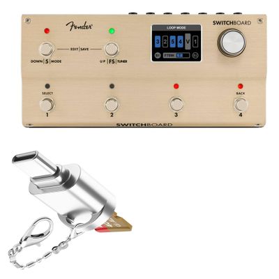 BoxWave Adapter Compatible with Fender Switchboard Effects Operator - Micro SD Card miniReader, USB Type-C OTG Reader USB3.0 Adapter Keychain - Metallic Silver